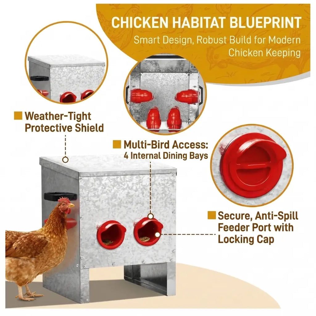 Feedorau Mouse Proof Chicken Feeder