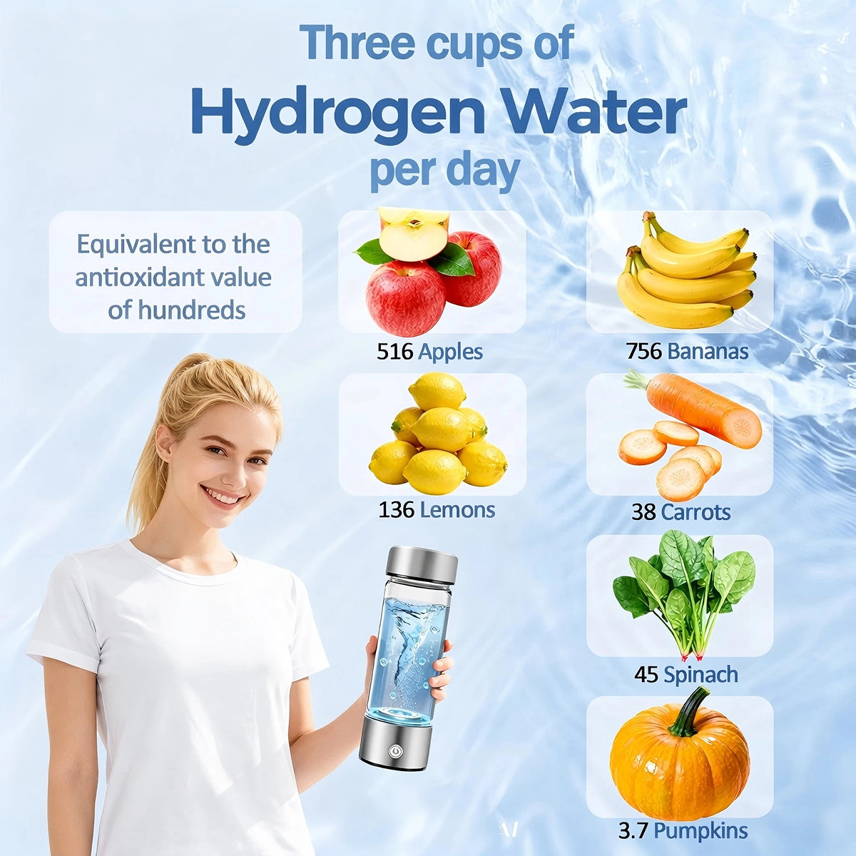 Hydrixfy Hydrogen Water Bottle Generator