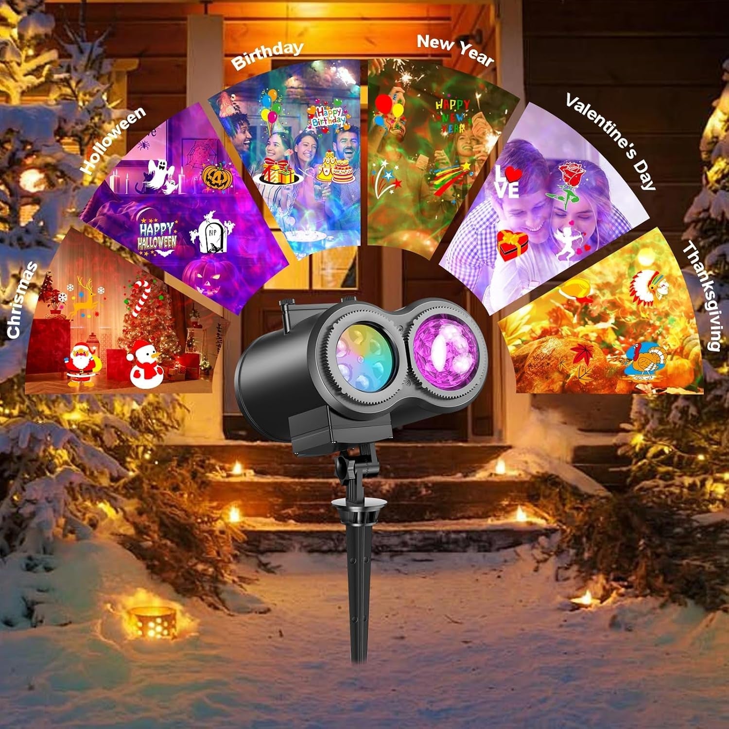 FestZorab Outdoor Christmas Projector