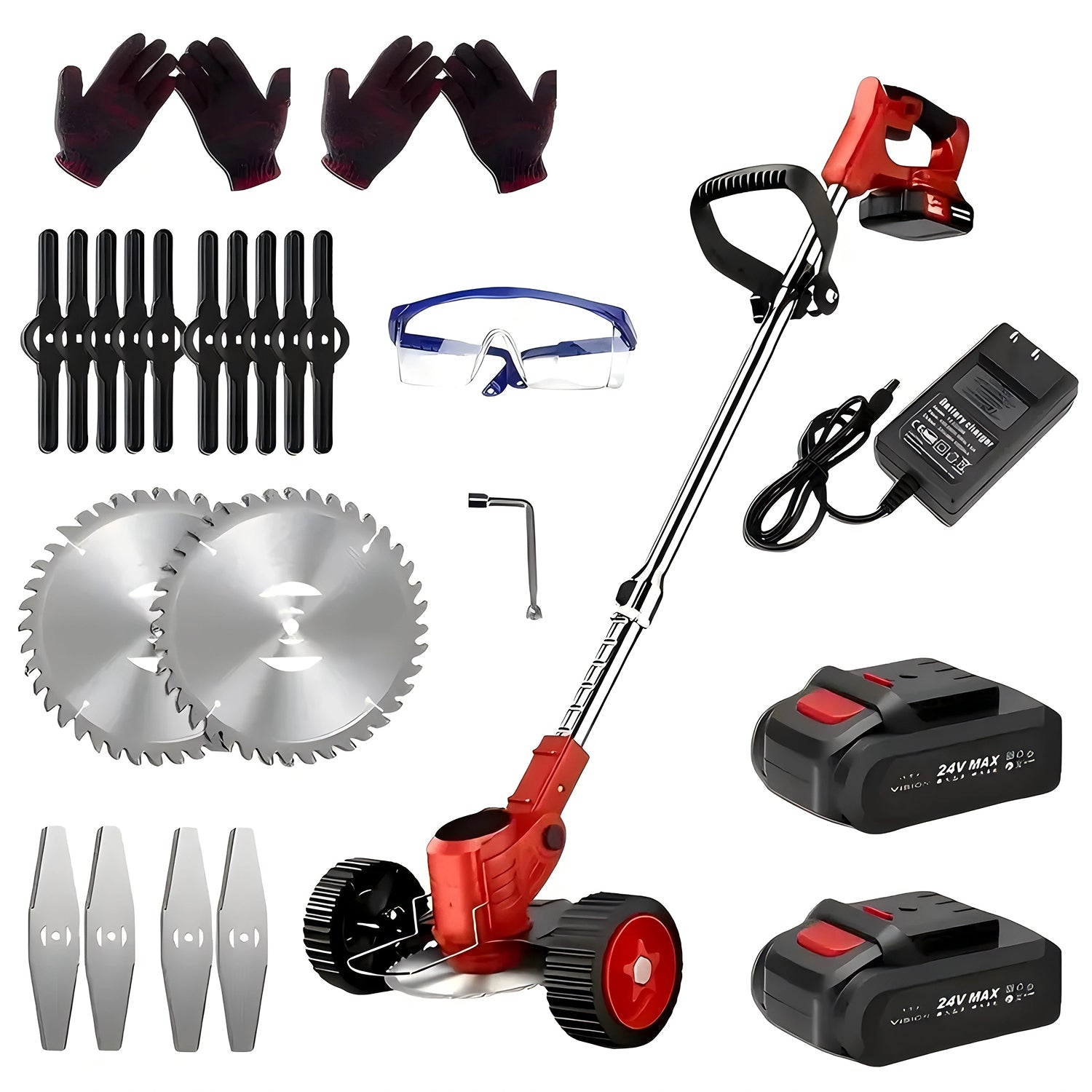 Edgymux Wheeled Weed Trimmer