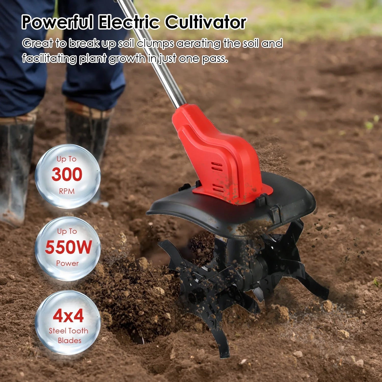 Digrootix Cordless Tiller Cultivator