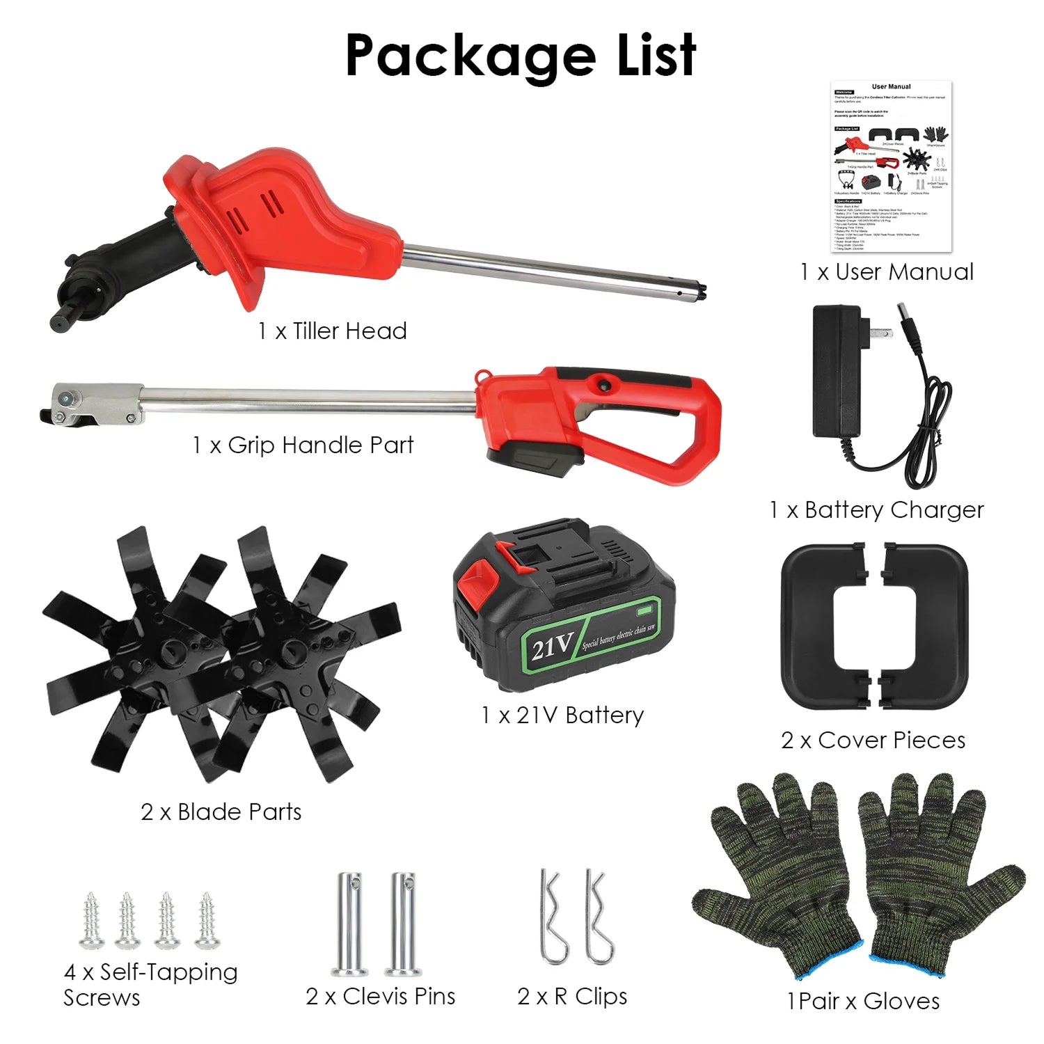 Digrootix Cordless Tiller Cultivator