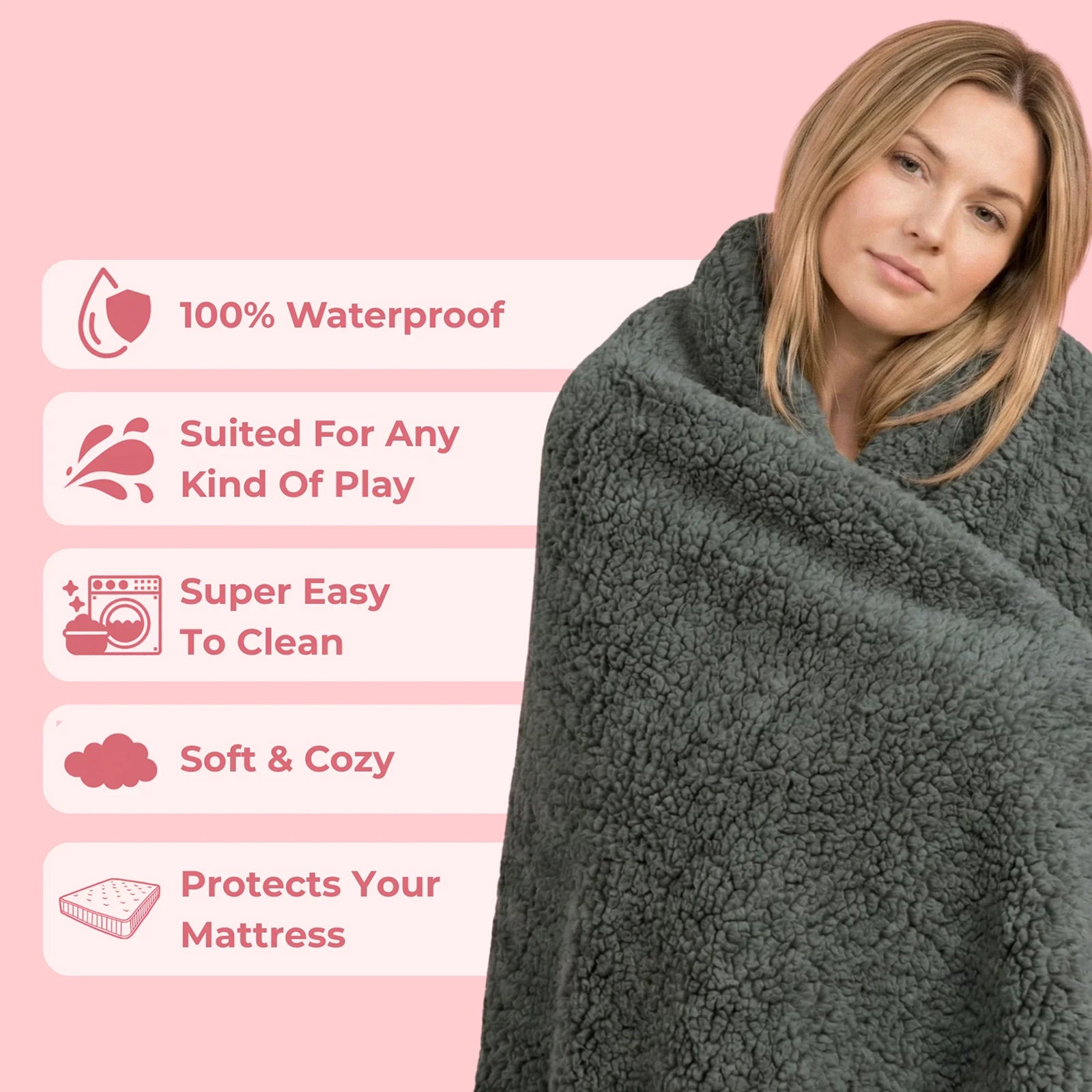 DryNestur Waterproof Blanket for Bed