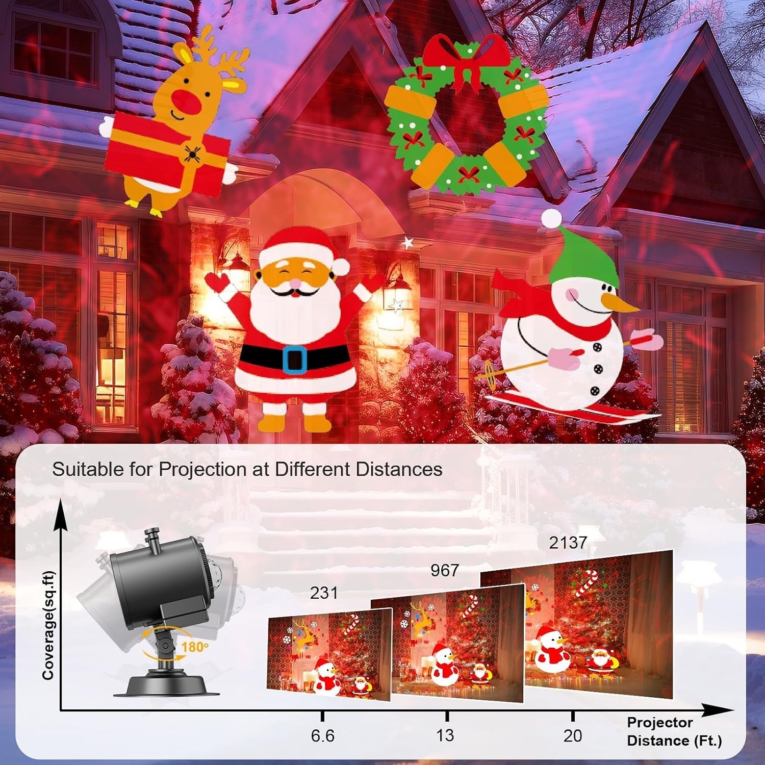 FestZorab Outdoor Christmas Projector