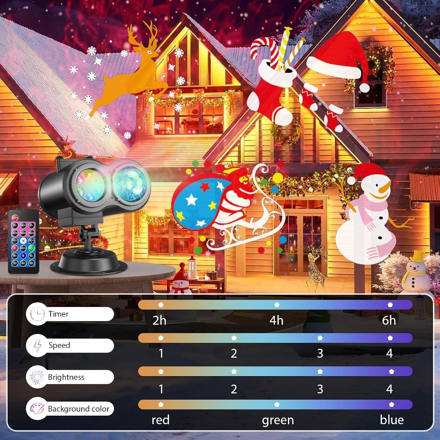 FestZorab Outdoor Christmas Projector