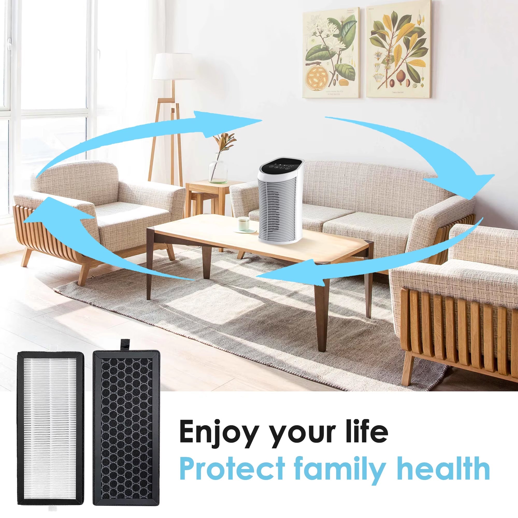 PurixFlow HEPA Air Purifier For Wildfire Smoke