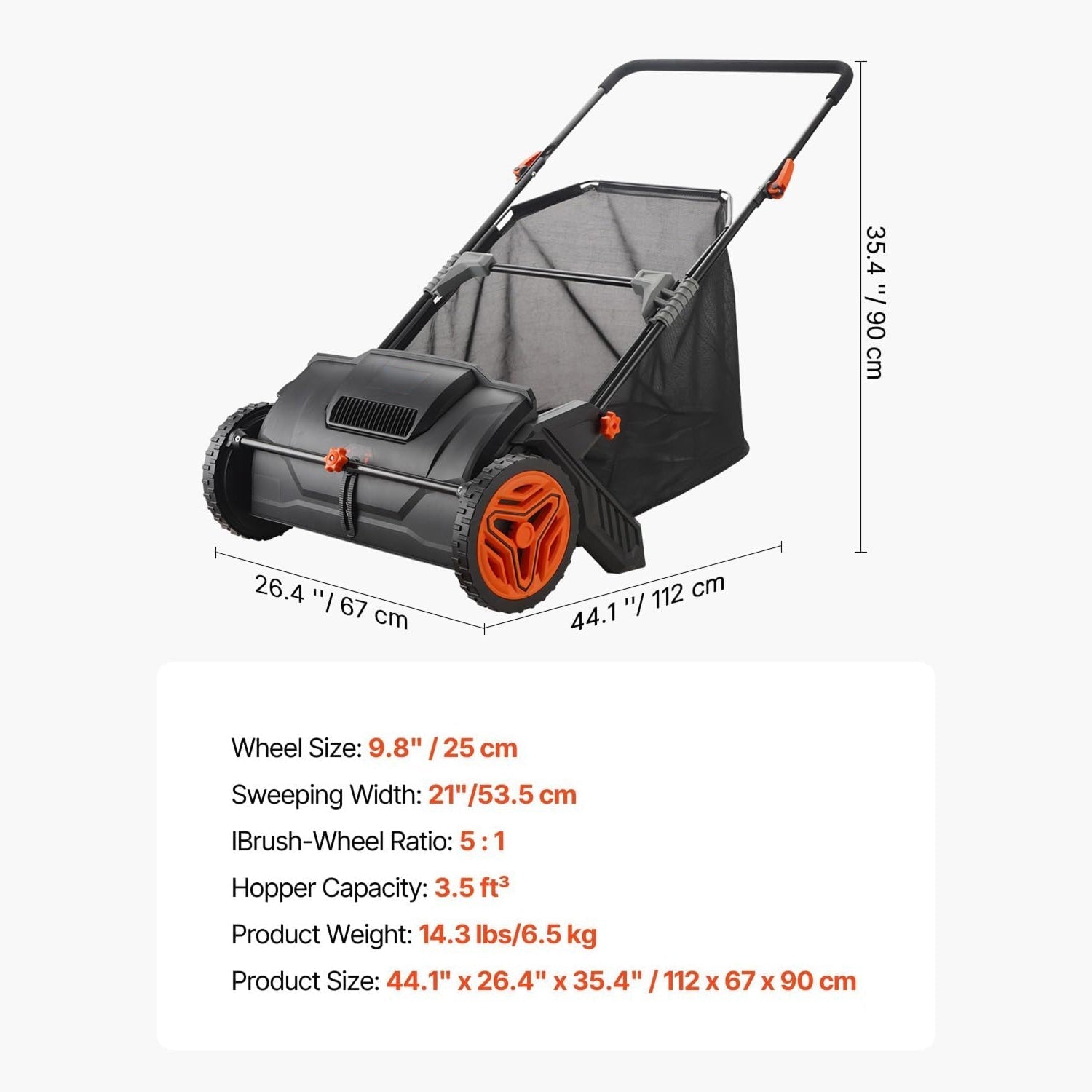 TurfoTidy Walk Behind Lawn Sweeper