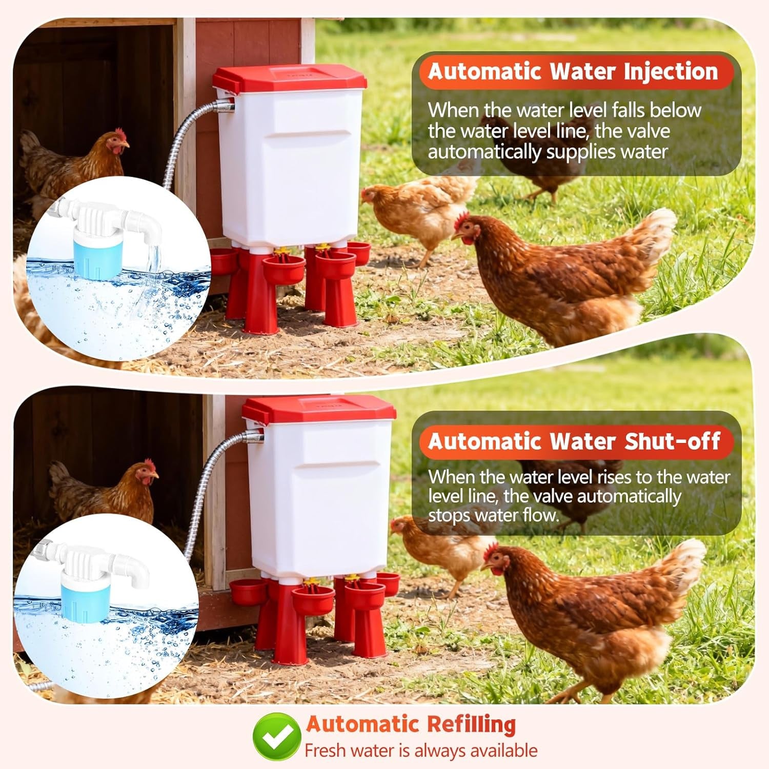 Flochiken Automatic Poultry Waterer