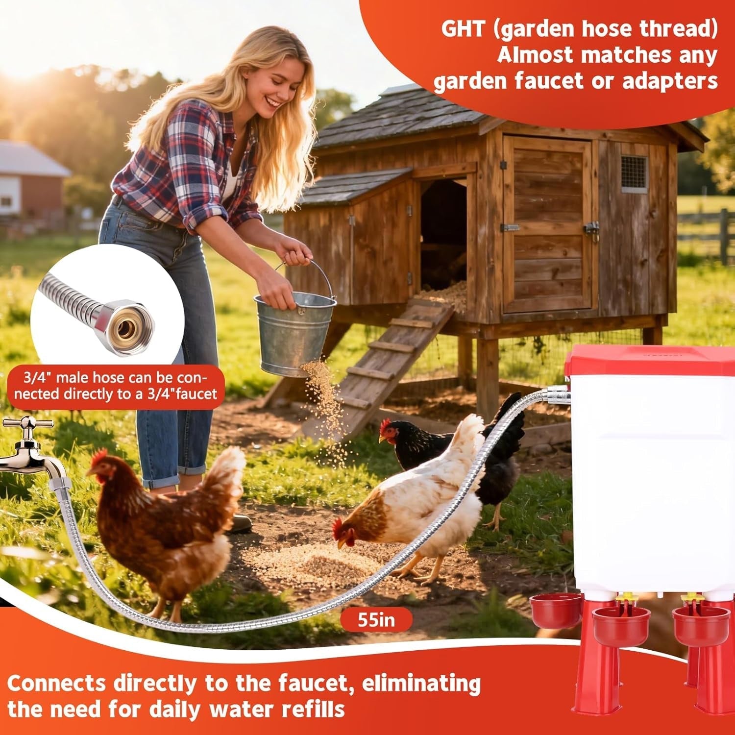 Flochiken Automatic Poultry Waterer