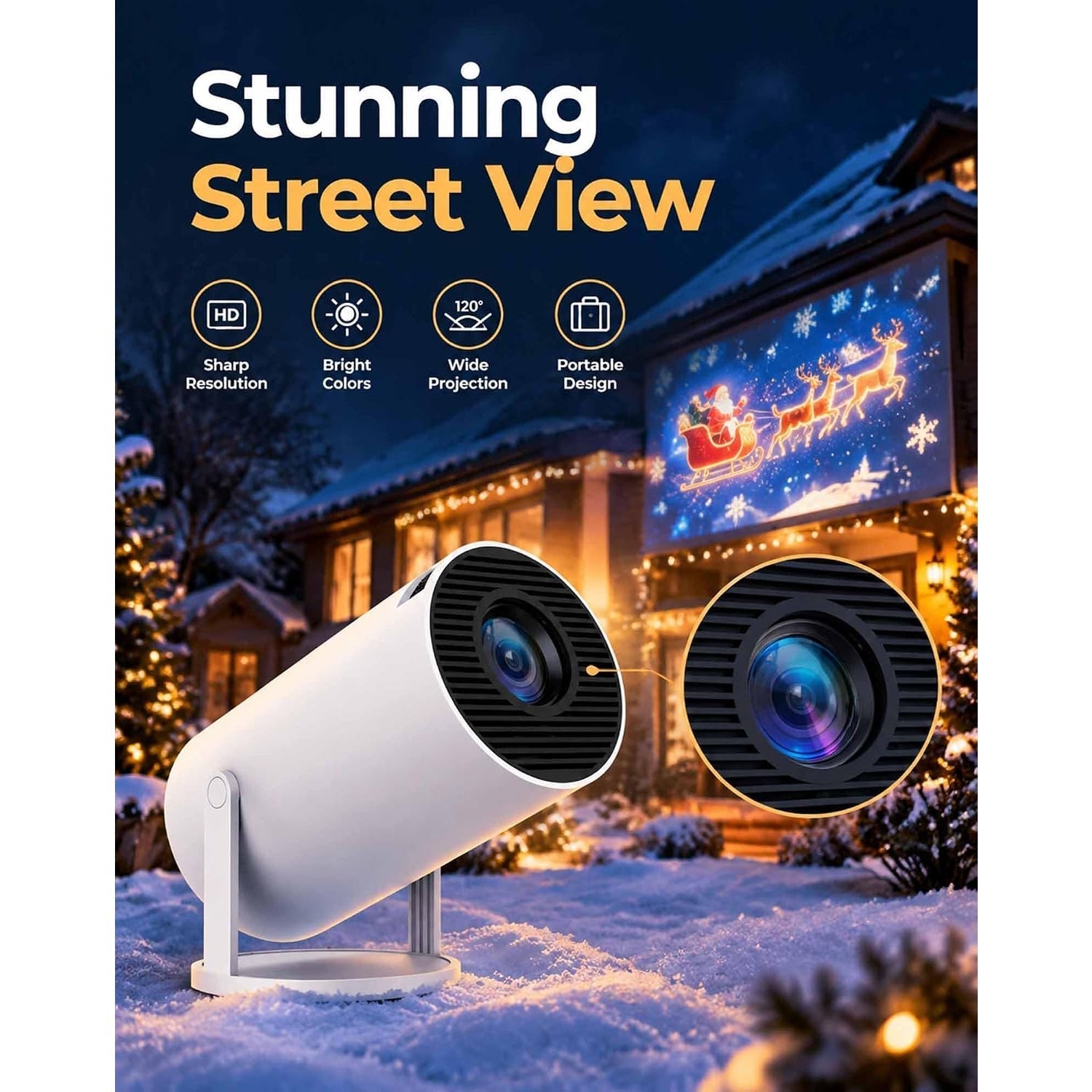 MerryLuxo Christmas Window Projector