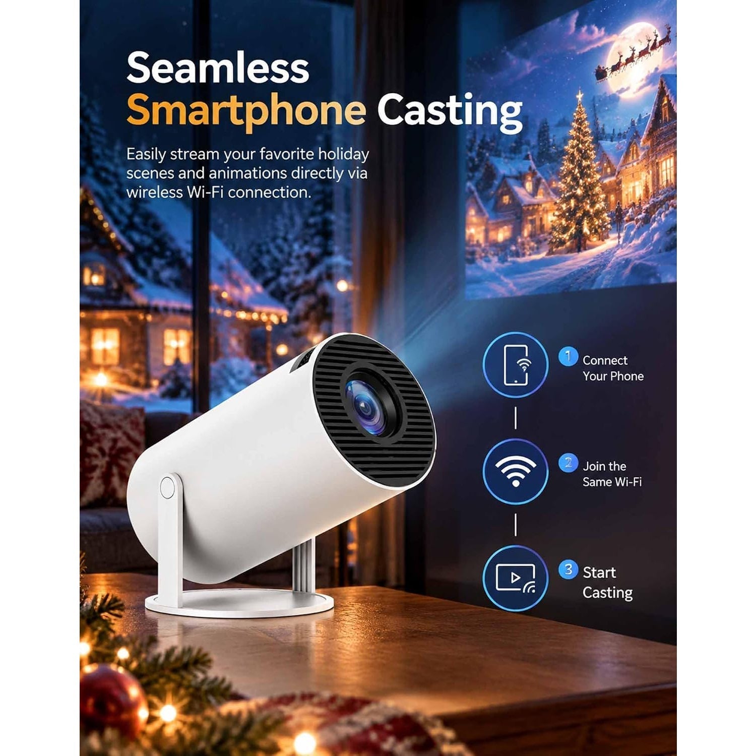 MerryLuxo Christmas Window Projector