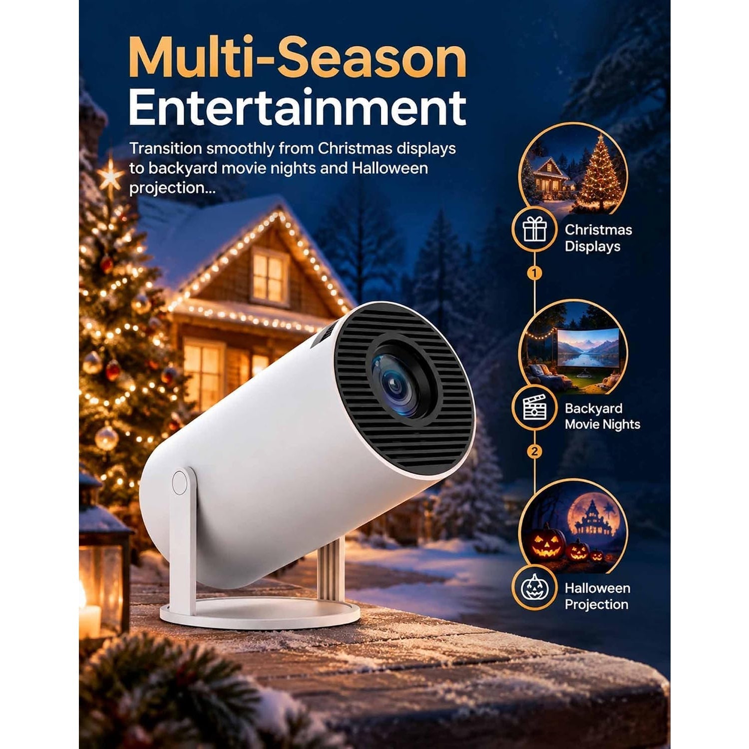 MerryLuxo Christmas Window Projector