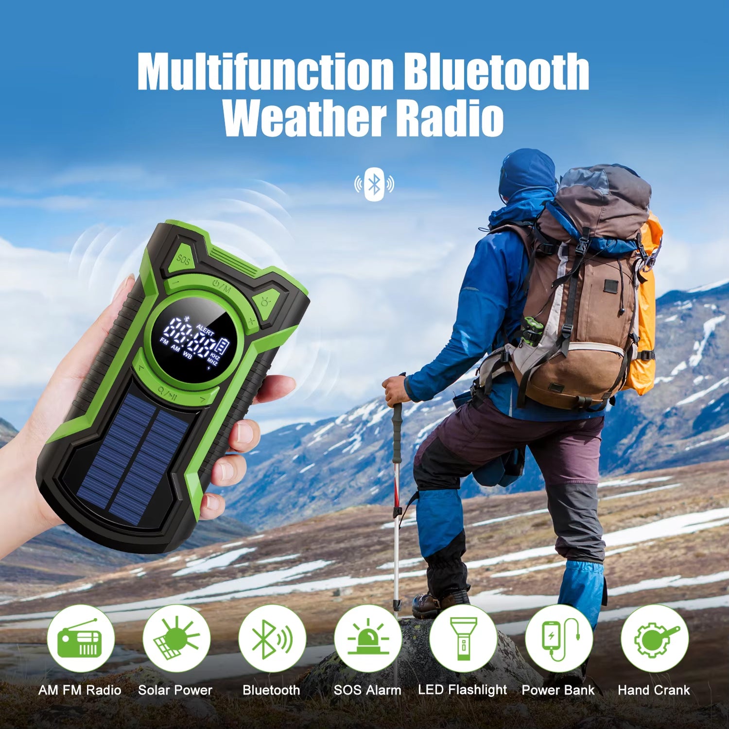 SirexPing Solar Hand Crank Radio