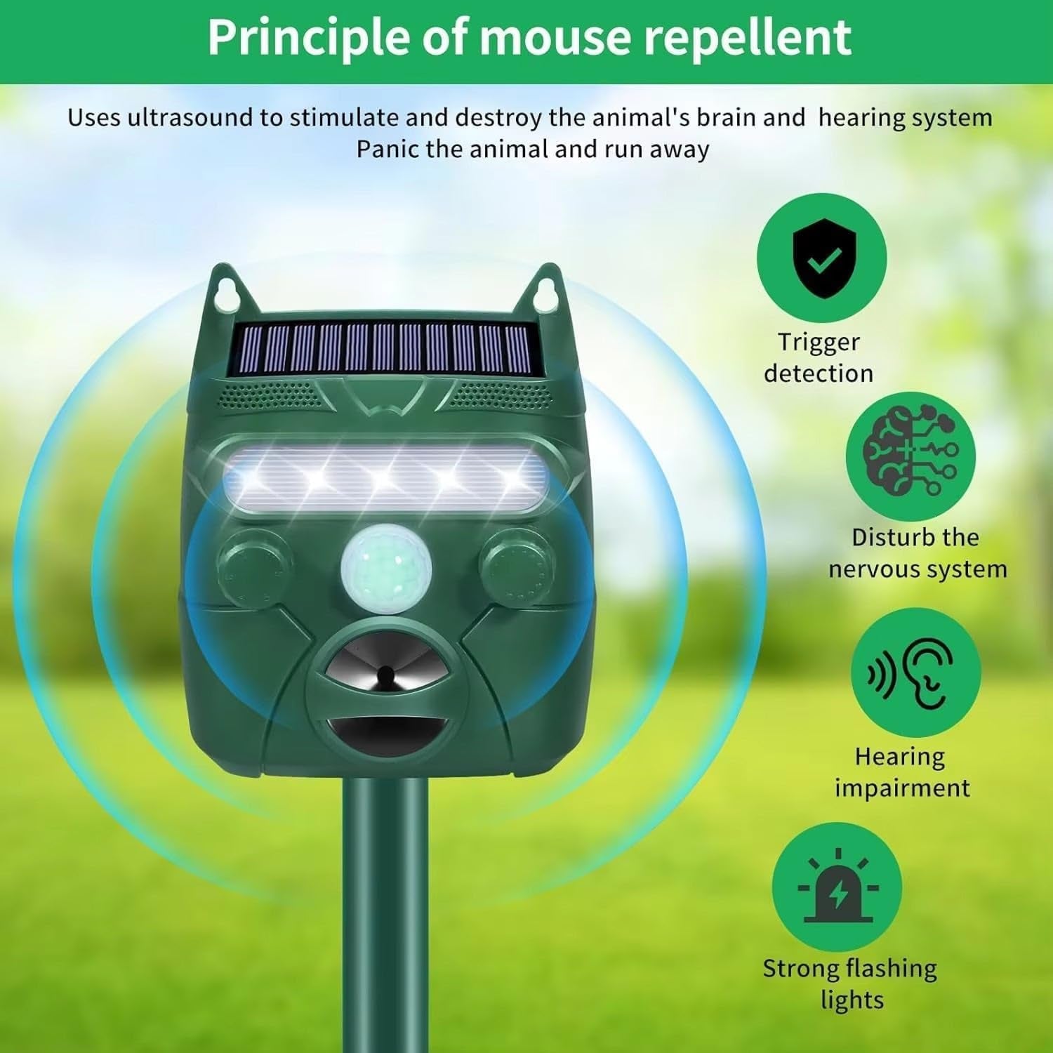 SonikVex Solar Powered Ultrasonic Deer Repeller