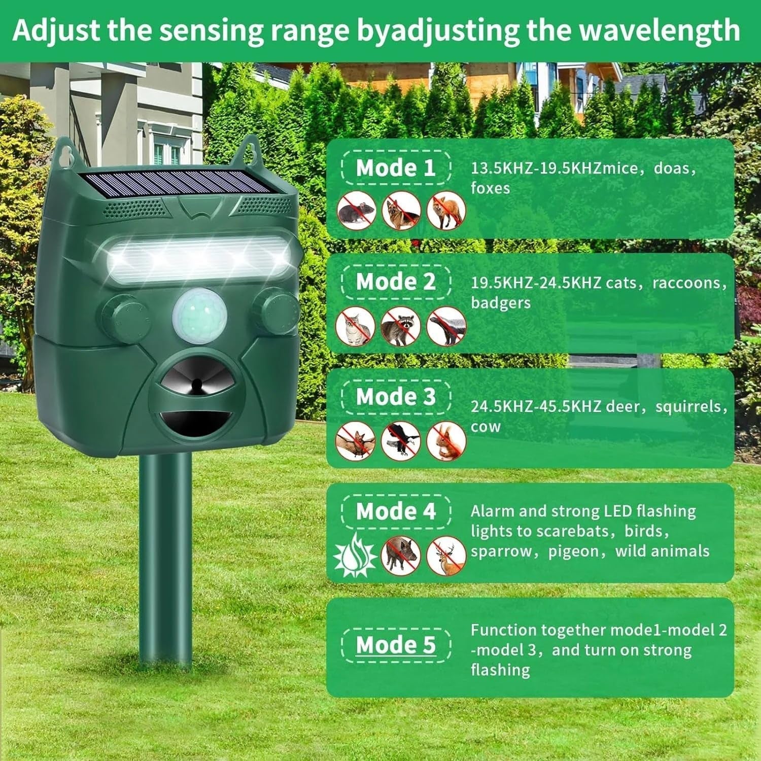 SonikVex Solar Powered Ultrasonic Deer Repeller