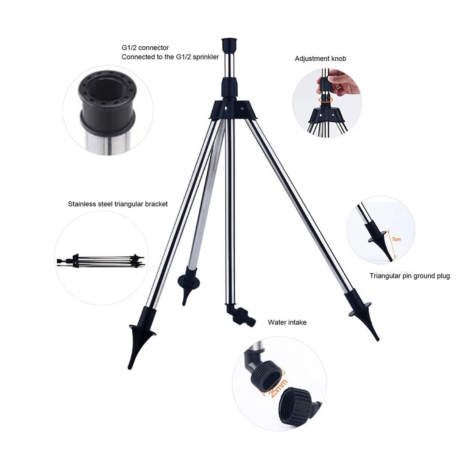 Spaymox Tripod Sprinkler For Large Lawn