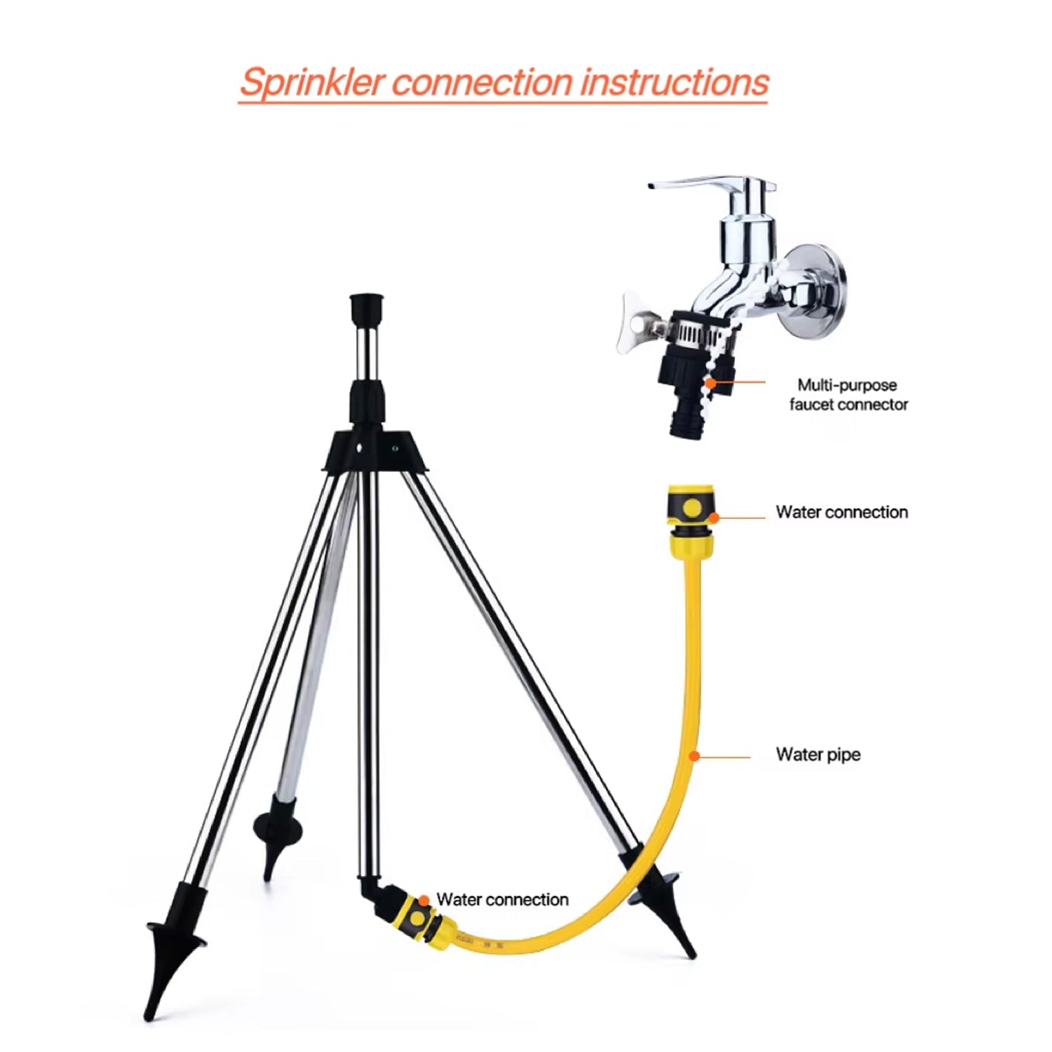Spaymox Tripod Sprinkler For Large Lawn
