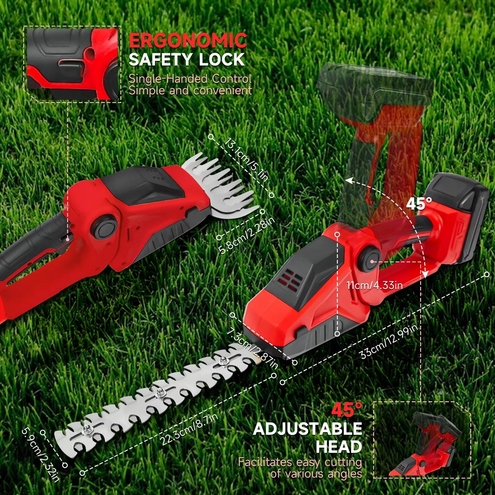 TrimTeky Cordless Hedge Trimmer
