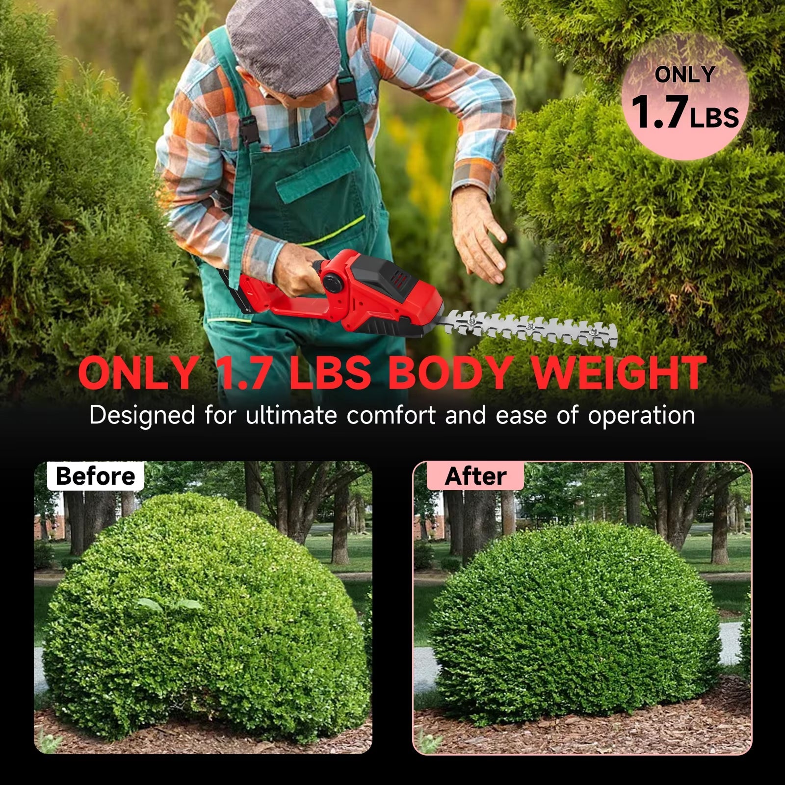 TrimTeky Cordless Hedge Trimmer