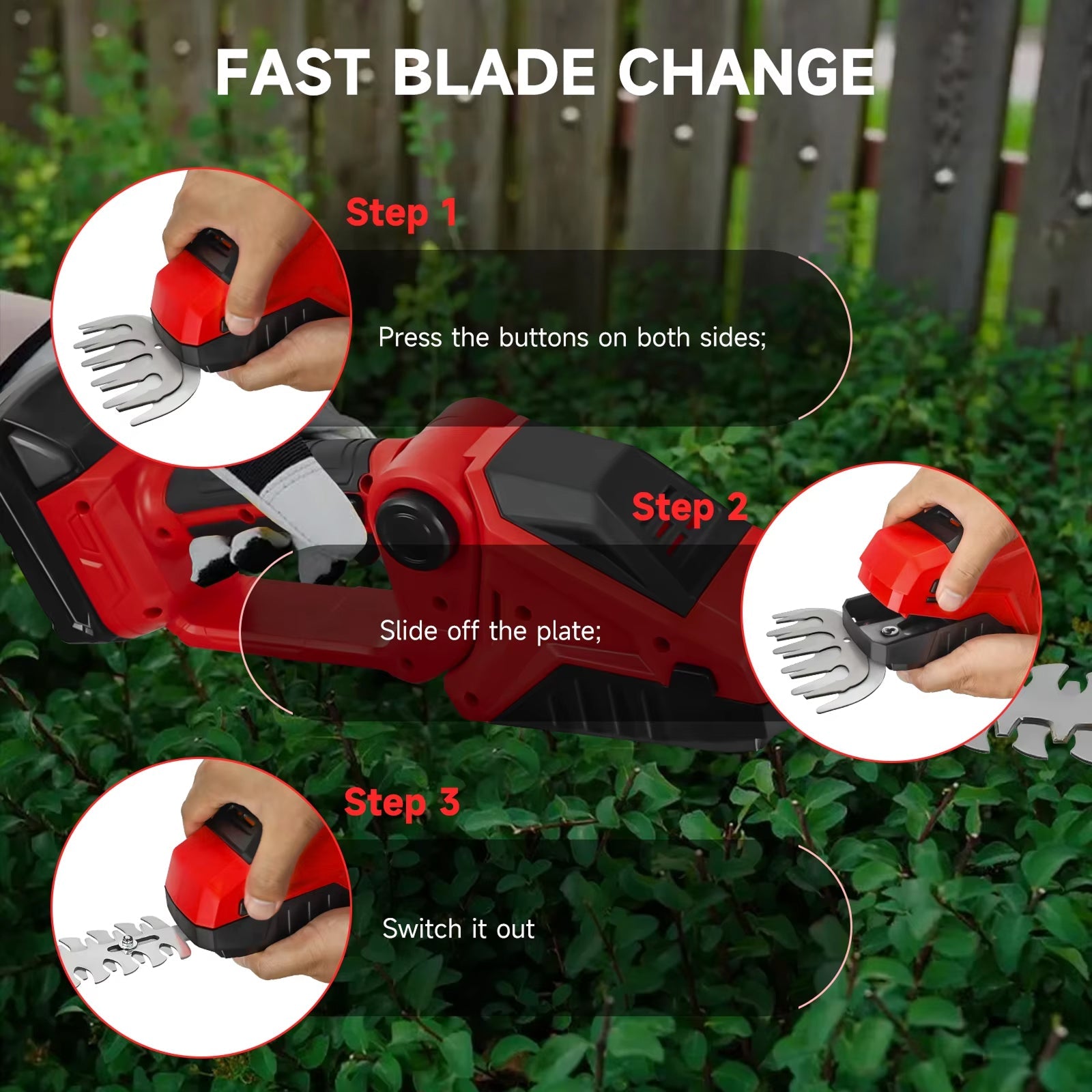 TrimTeky Cordless Hedge Trimmer